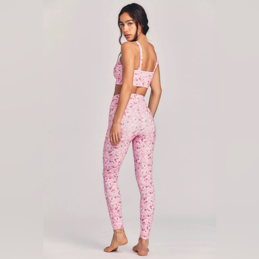NWOT LoveShackFancy X Beach Riot Ayla Legging Ditsy Peach XS - Picture 3 of 16